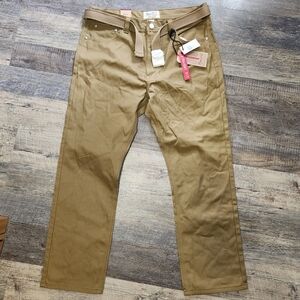 PJ Mark Straight Fit Brown Cotton Khaki Pants Mens Size 40x32